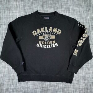 Jansport Men's Sweatshirt Oakland University Golden‎ Grizzlies Black XL Graphic
